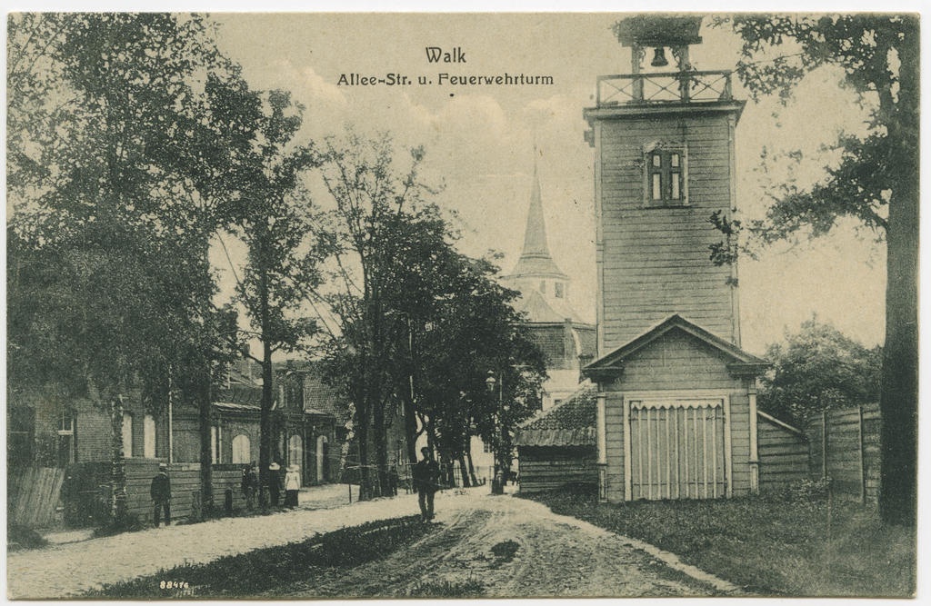 Valga. Allee Street, fire extinguishing tower