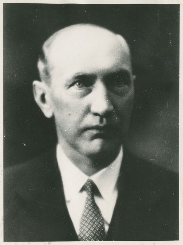 Paul Kogerman, professor, Tallinna Tehnikaülikooli esimene rektor, portree, 1936.a.