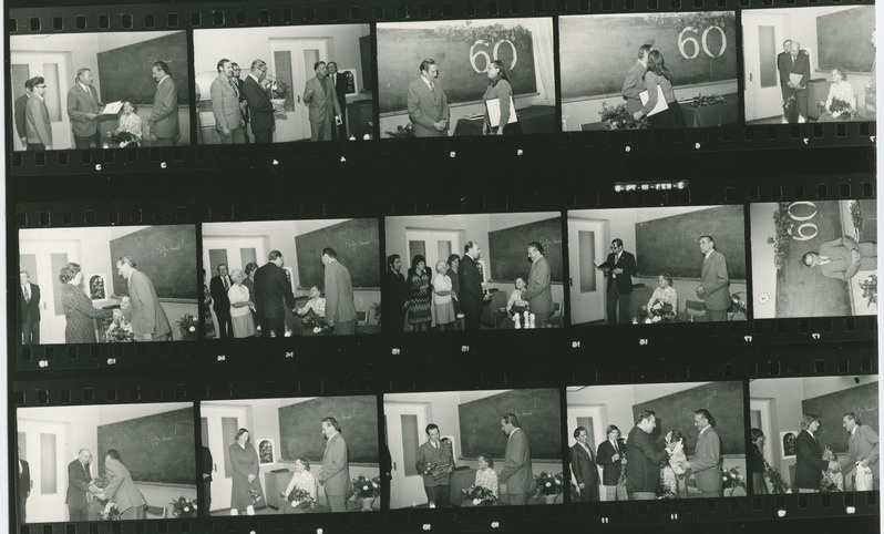 TPI professori A. Kase 60.a. juubeli tähistamine sanitaartehnika kateedris, 25.nov. 1977.a.