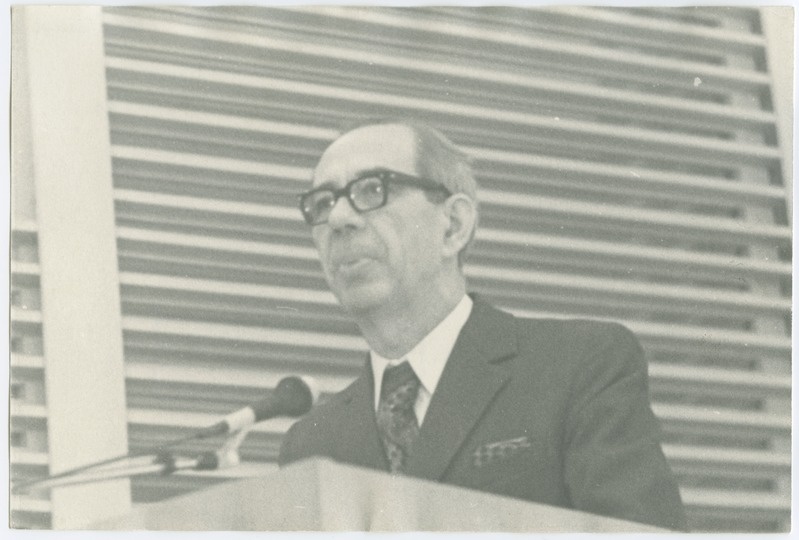TPI õhtuse ja kaugõppeteaduskonna prorektor dots. ajalookandidaat Boris Tamm, 1975.a., foto: P. Raukas