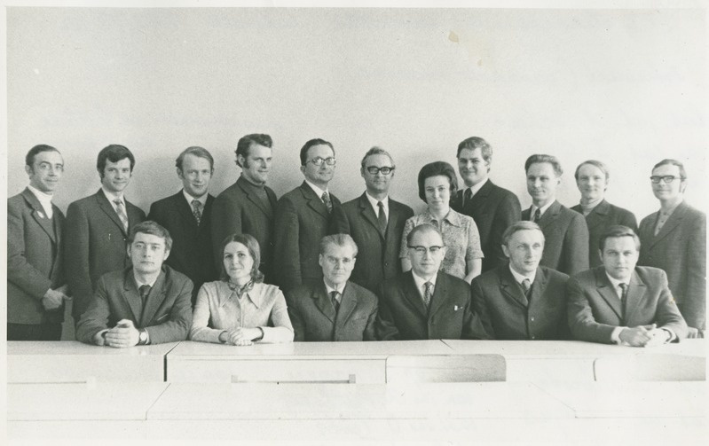 TPI elektroonika kateedri liikmed, grupipilt 1972/1973.õ.a.