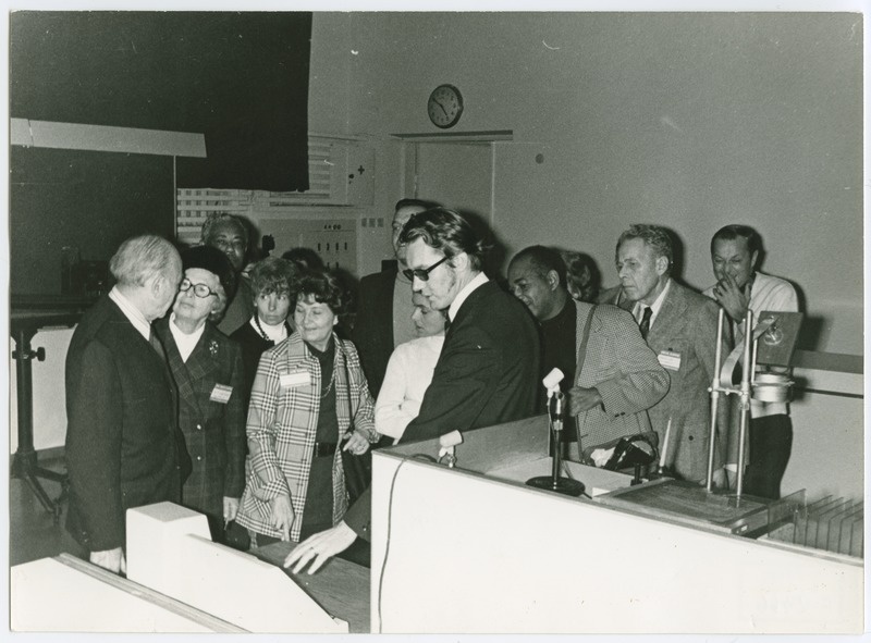 USA kolledžite ja ülikoolide õppejõudude külaskäik TPI-sse, 23.nov. 1973.a., foto: P. Raukas