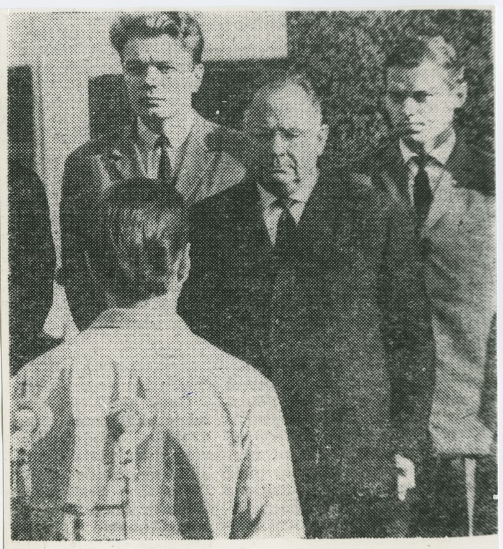 EÜE 1968.a. Aarne Vahtra esitamas raportit maleva suvistest töödest EKP KK esimehele J. Käbinile