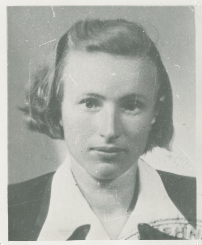 Ellen Kaldma(a), TPI komsomolikomitee sekretär, 1950.a., portree