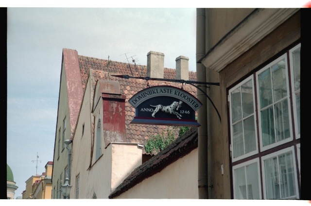 Label of Dominican Monastery in the Old Town of Tallinn on the Russian Street