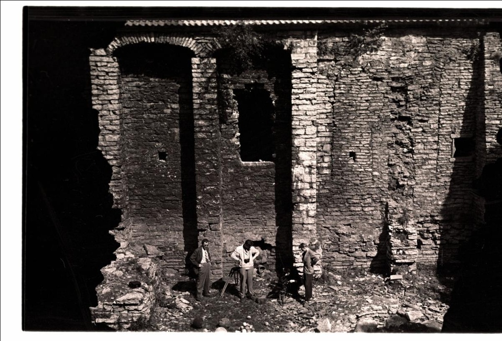 Tallinn, view of Dominican monastery courtyard.