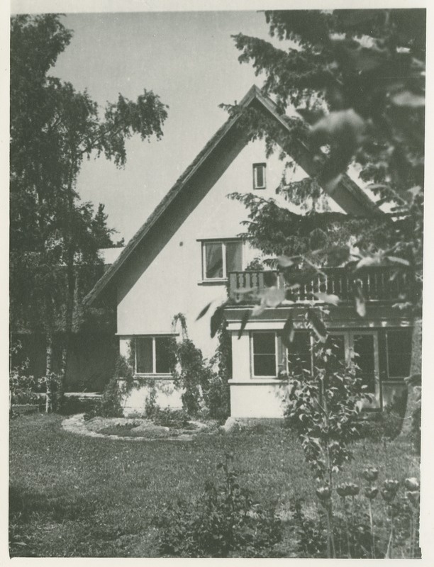 Arhitekt Erika Nõva projekteeritud maja Tallinnas Tähetorni 6, otsavaade, 1957