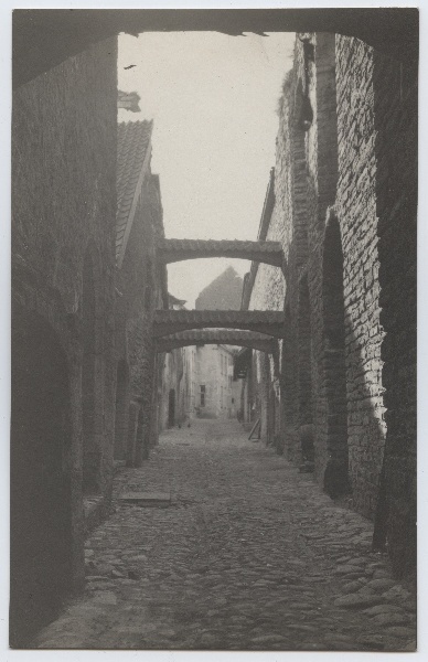 Tallinn, Russian Street with old monastery walls of 12 yards.