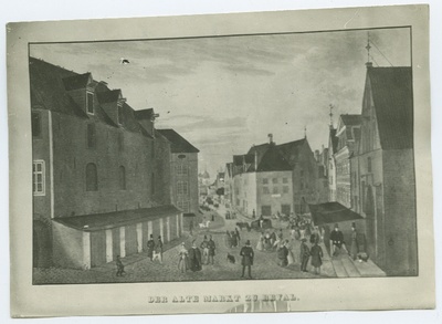 "the old market zu Reval", Old market, view of the Russian street.  duplicate photo