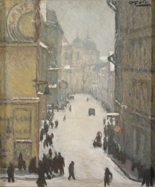 Russian Street in winter