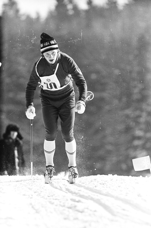 Suusataja Tõnu Sirel suusarajal