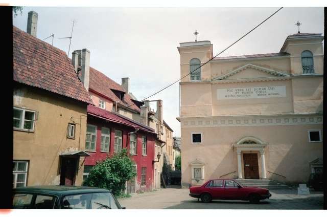 View of the Peeter-Paul Church in the Old Town of Tallinn on the Russian street