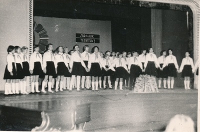 Rakvere Pioneerimaja noorte laulu- ja tantsuansambel sõpruskohtumisel Riias  similar photo
