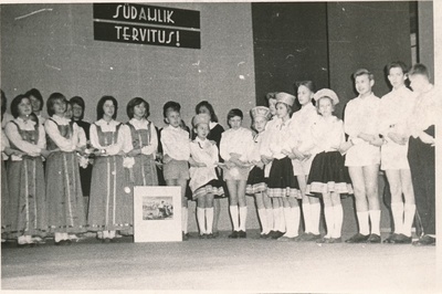 Rakvere Pioneerimaja noorte laulu- ja tantsuansambel sõpruskohtumisel Riias  similar photo