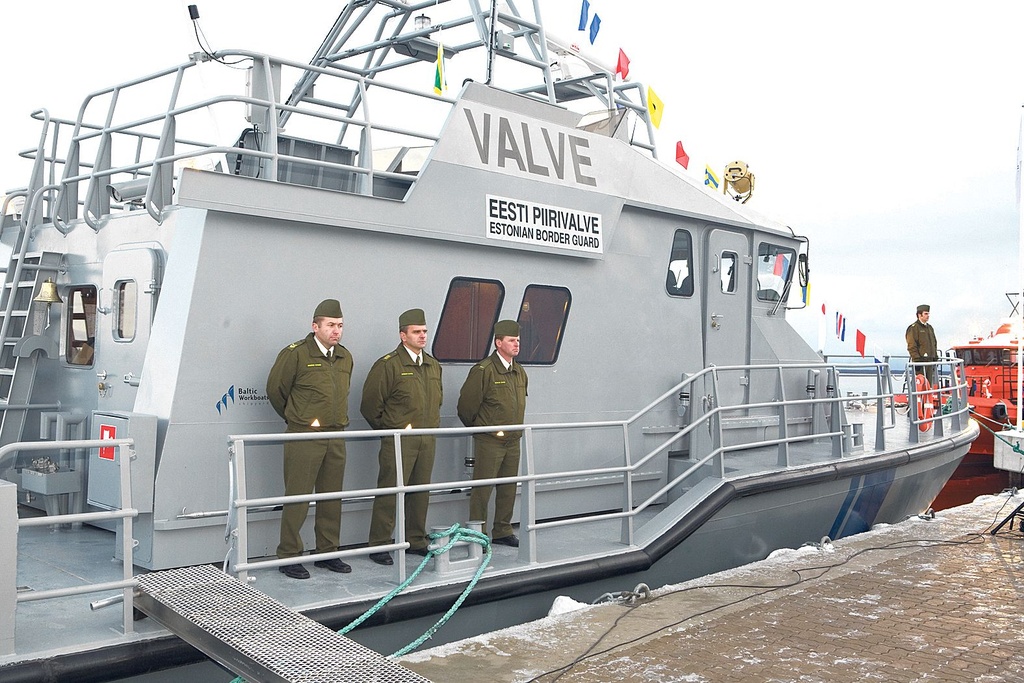 Estonian Border Guard patrol ship in the port of Romassaare