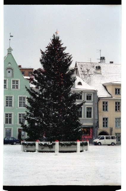 Christmas Believe in Tallinn on the square of the house