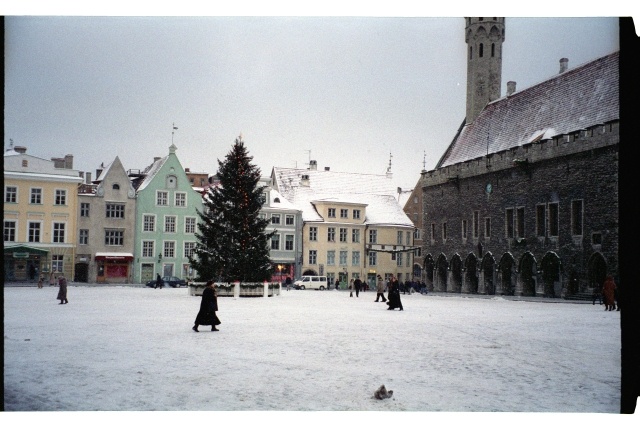 Christmas Believe in Tallinn on the square of the house