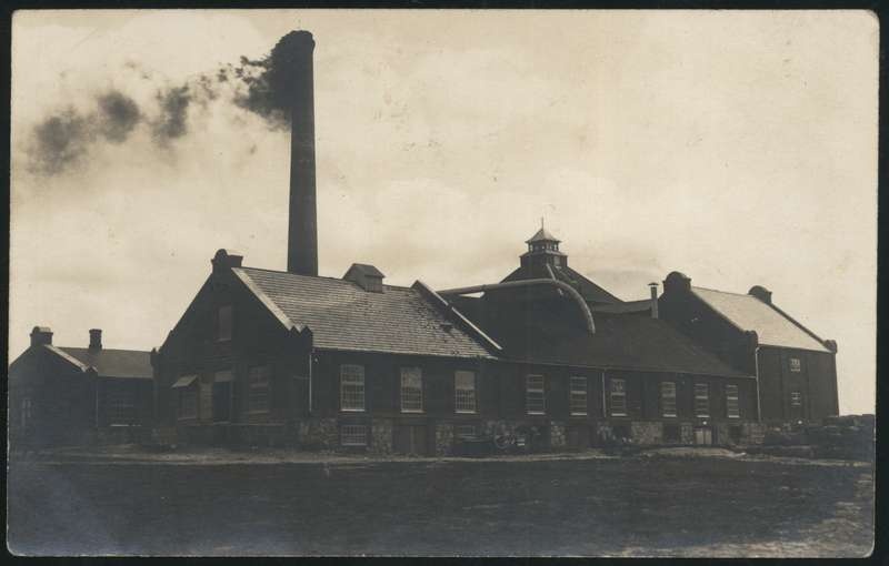 Postcard, Abja City factory, main building of the factory