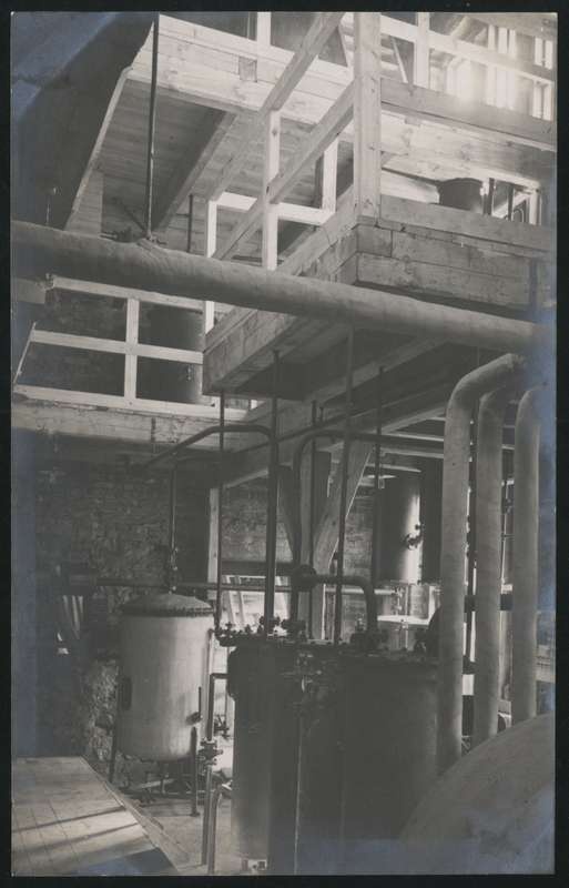 Postcard, Abja City factory, indoor view, boiler room
