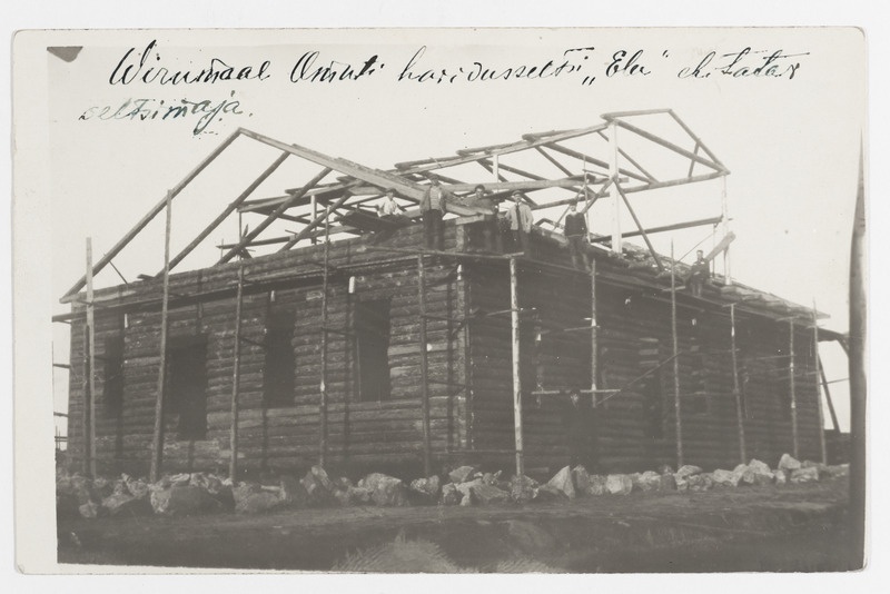 Virumaal Omuti haridusseltsi "Elu" seltsimaja ehitus