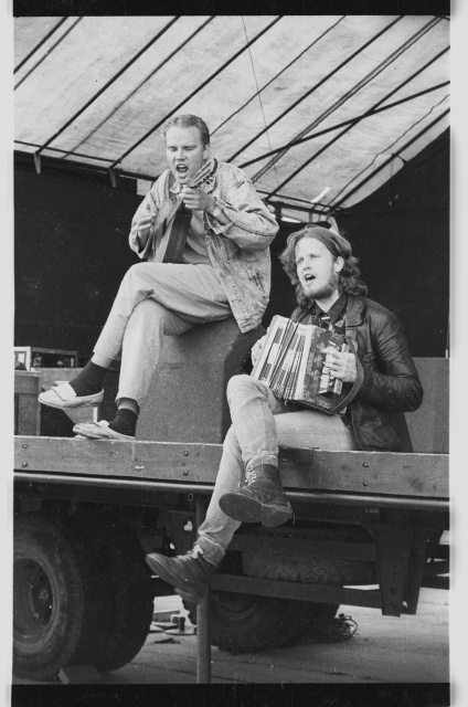 Rockfestival at Tapa airport; performers, with sleeve Margus Põldsepp