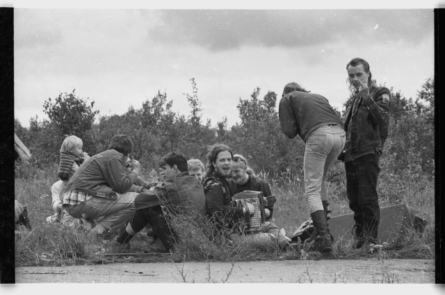 Rockfestival at Tapa airport; visitors, with a sleeve Margus Põldsepp