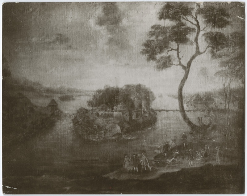 Reprofoto 18. saj. maalist. Kreenholmi kosk Narva jões