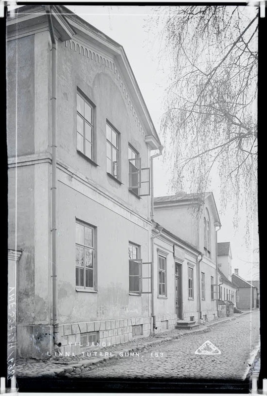fotonegatiiv, Viljandi Linna Tütarlaste Gümnaasium, (Linnu tn 4) u 1924 foto J.Riet