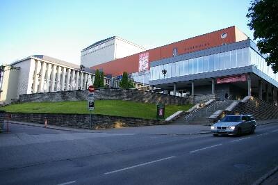 Theatre Vanemuine. View from the corner of Vanemuise and University t. Tartu, May 2013.