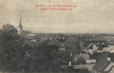 Wesenberg von der Steinwindmühle out : Rakwere from the Kiwiwindwesk  duplicate photo