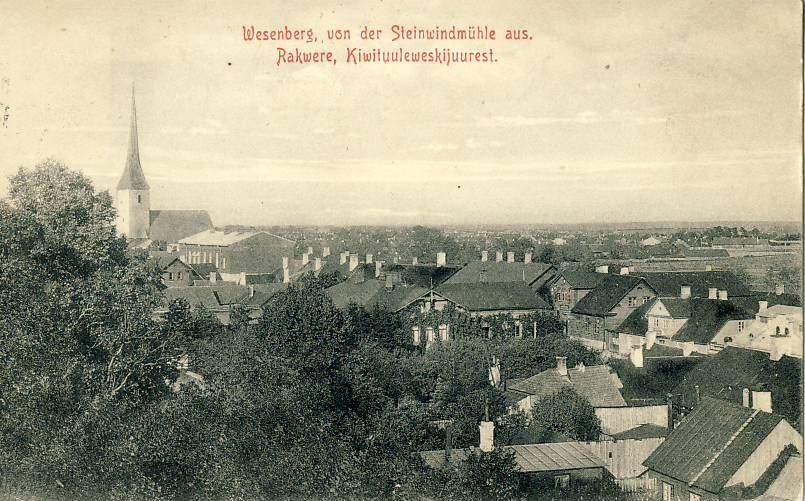 Rakvere, view from Vallimäe vesks
