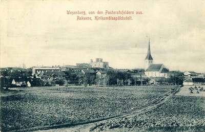 Rakvere, view of Pika street over Teacher's heinamaa  duplicate photo