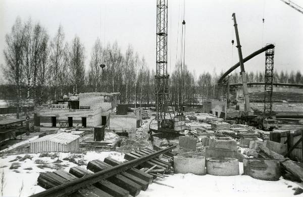 Construction of Tartu Song Square and Square in Startverre. 15.03.1991.