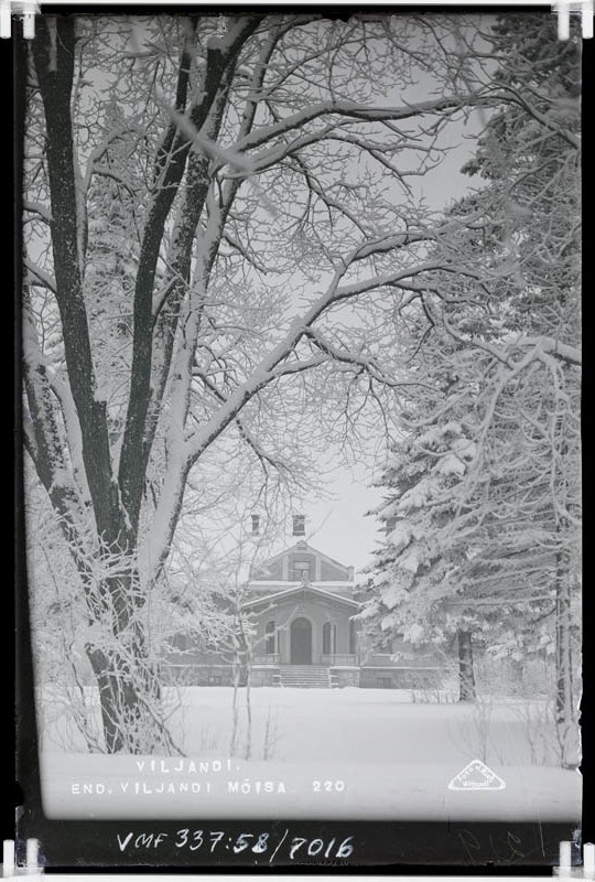 fotonegatiiv, Viljandi mõis, peahoone (nn Uus loss), u 1925 foto J. Riet