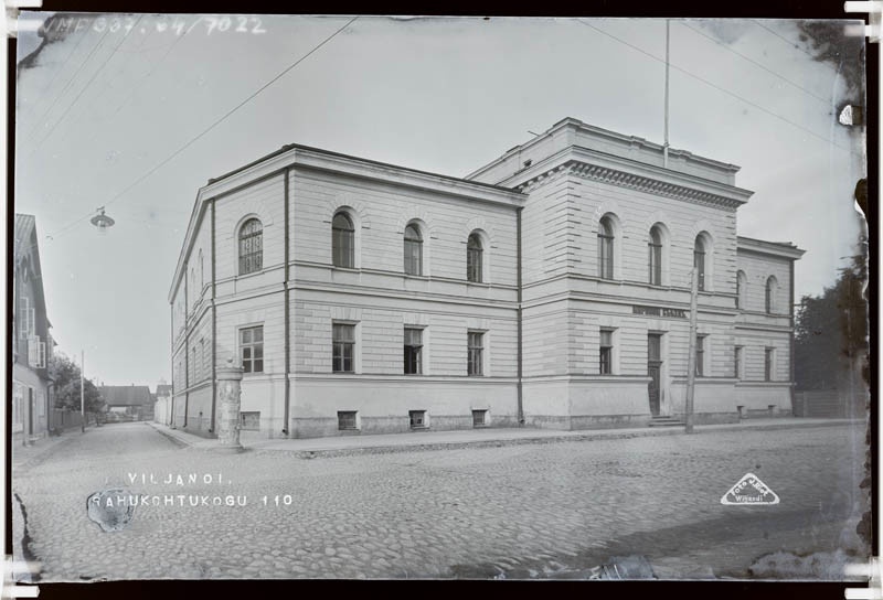 fotonegatiiv, Viljandi, kohtuhoone Koidu ja Posti tänava nurgal, u 1915