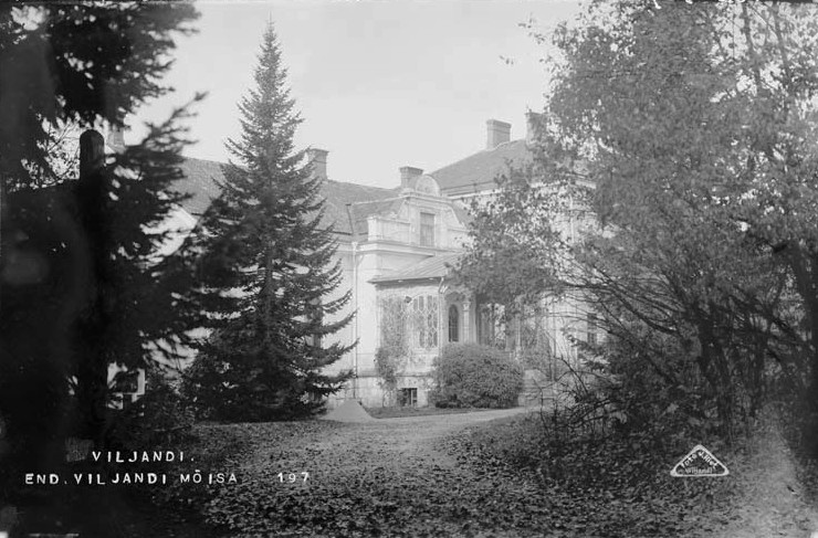 fotonegatiiv, Viljandi mõis, peahoone (nn Uus loss) u 1910 foto J. Riet