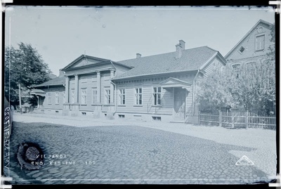 fotonegatiiv, Viljandi, Posti tn 11, saksa kasiino u 1910 foto J. Riet  duplicate photo