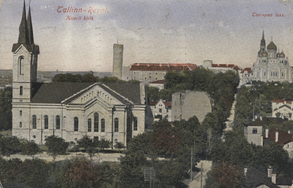 Tallinn-reval : Kaarli Church ; Toompea Castle