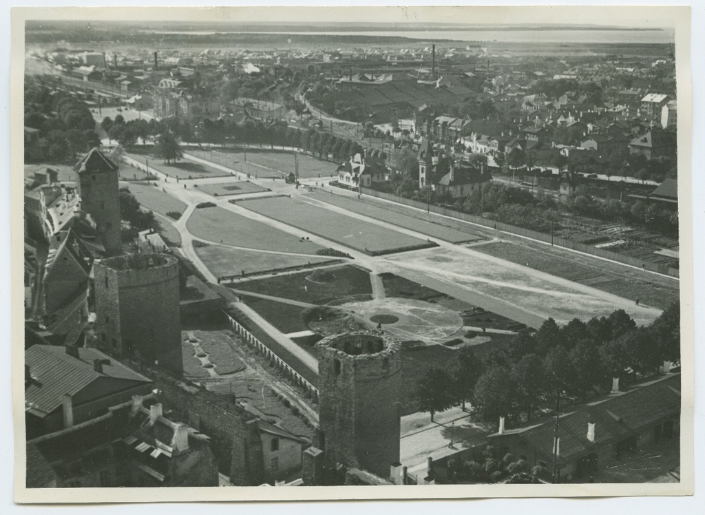 Tallinn, view of the Tower Square from the Oleviste Tower.