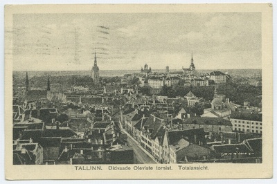 Tallinn general view of the Oleviste Tower.  duplicate photo