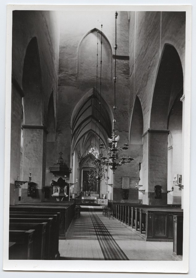 Inner view of the Oleviste Church.