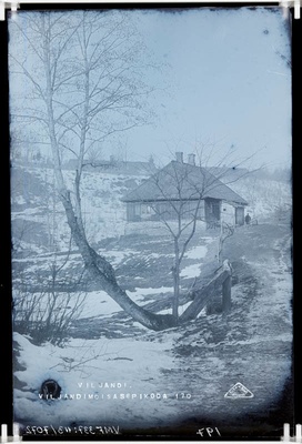 fotonegatiiv, Viljandi mõis, sepikoda 1924 (?) foto J.Riet  duplicate photo