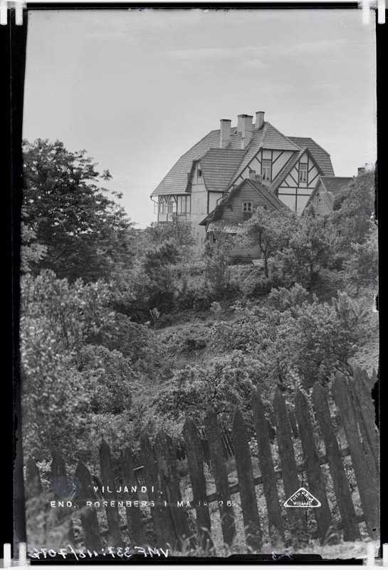 fotonegatiiv, Viljandi,  Pikk tn 33, G. Rosenbergi maja u 1925? foto J. Riet