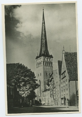 Tallinn, Lai Street, the Olviste Church.  duplicate photo