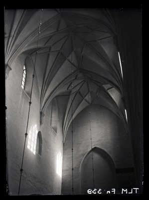 The fascinated ceiling of the Olviste Church in Tallinn.  duplicate photo