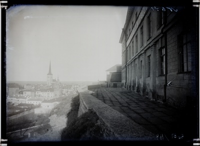 View to Tallinn from Toompea, from Patkuli stairs towards the church and the sea.  duplicate photo