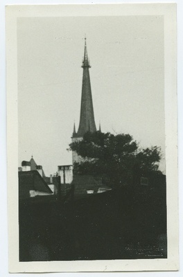 Tallinn, Oleviste Church, the tower is getting rid of orders.  duplicate photo