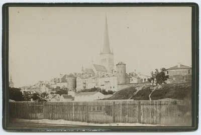 Tallinn, view from the northeast, in the middle of the Oleviste Church.  duplicate photo