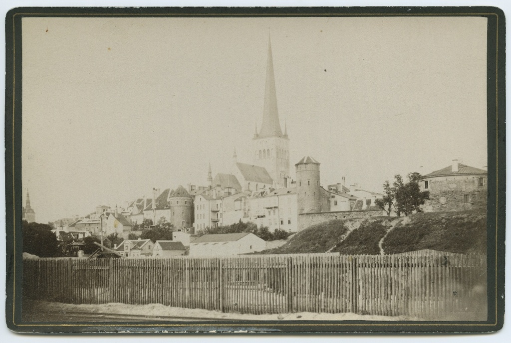 Tallinn, view from the northeast, in the middle of the Oleviste Church.