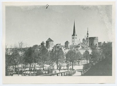 Tallinn, view on Nunne Street, behind the middle of the Oleviste Church.  duplicate photo